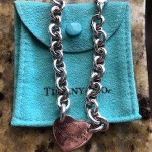 Sterling Silver Heart Tiffany bracelet